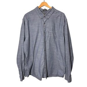 Eddie Bauer Blue Cotton Button Down Shirt Size 2XL